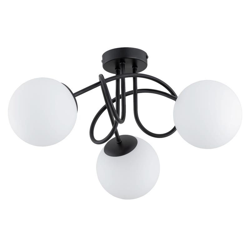 Lampa sufitowa wisząca Alfa Banko 3644 czarno-biała styl klasyczny 3xE14 x 10W 1 szt.