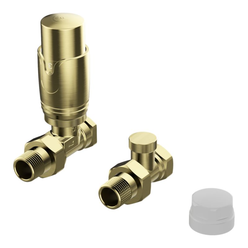 Zestaw termostatyczny GoodHome prosty złoty