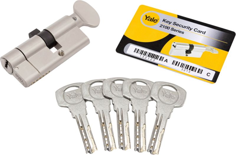 Wkładka atestowana Yale Max G40 x 55 mm satyna