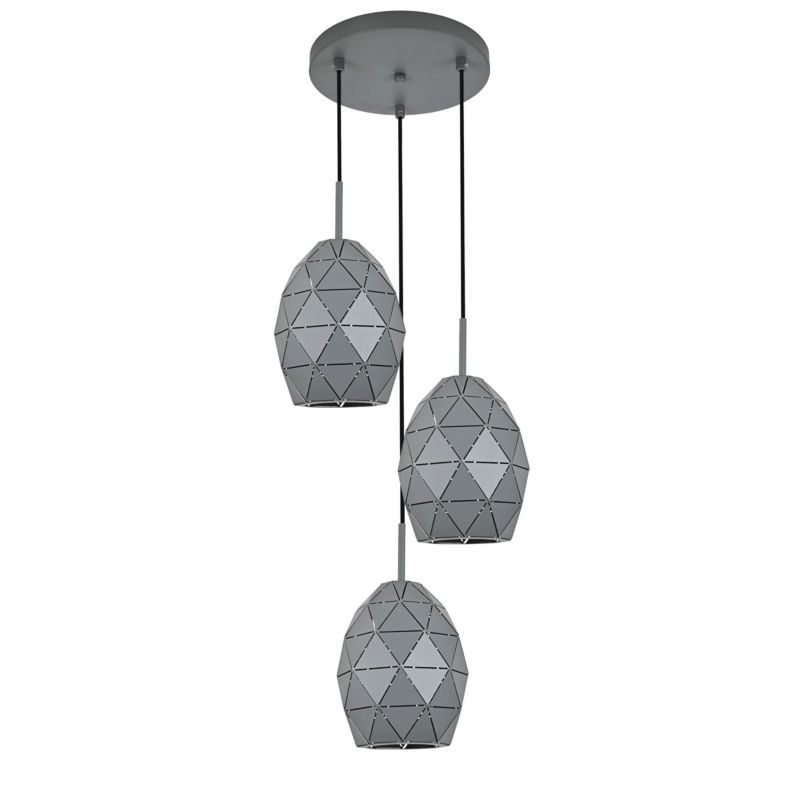 Lampa wisząca TK-Lighting Egana grafitowa na kole 3Xe27 - 1szt.