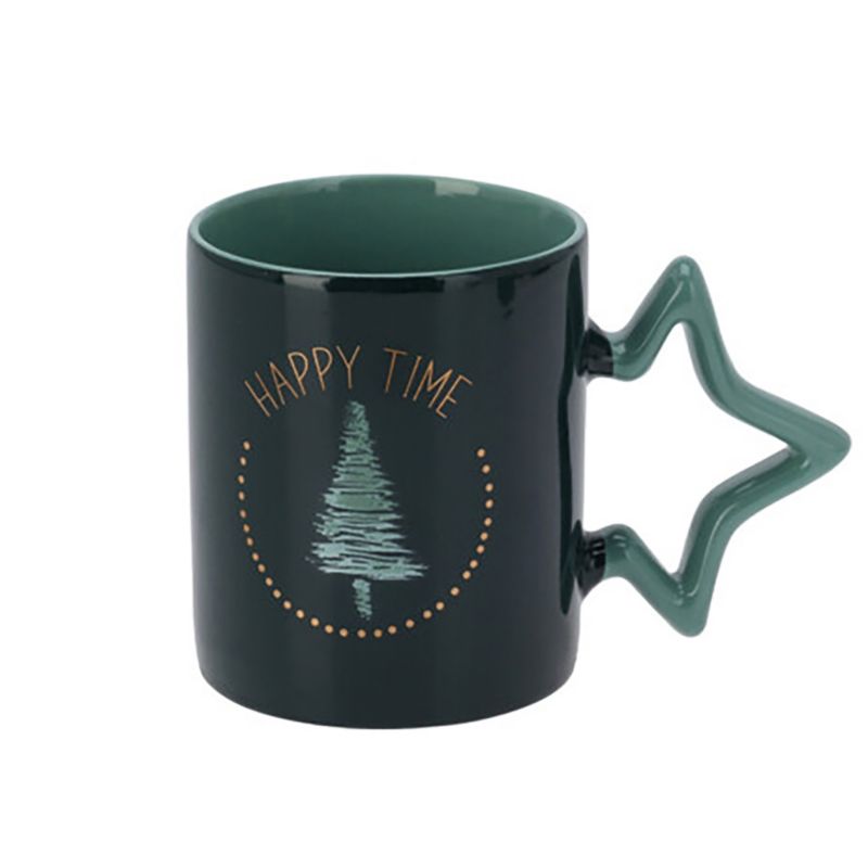 Kubek EDANTI Z Uchem Świąteczny 380 ml Porcelanowy Zimowy 1 szt.