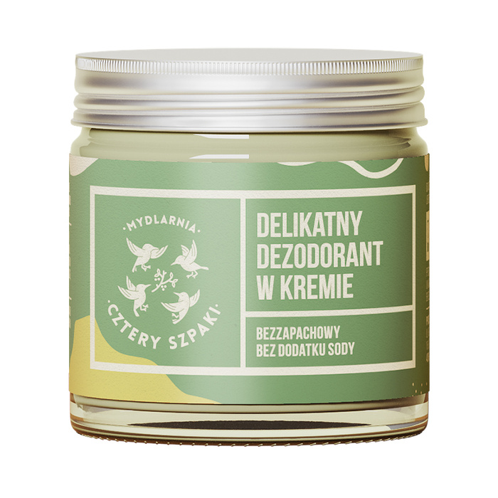 4 Szpaki Dezodorant w kremie bezzapachowy bez sodu, 60 ml