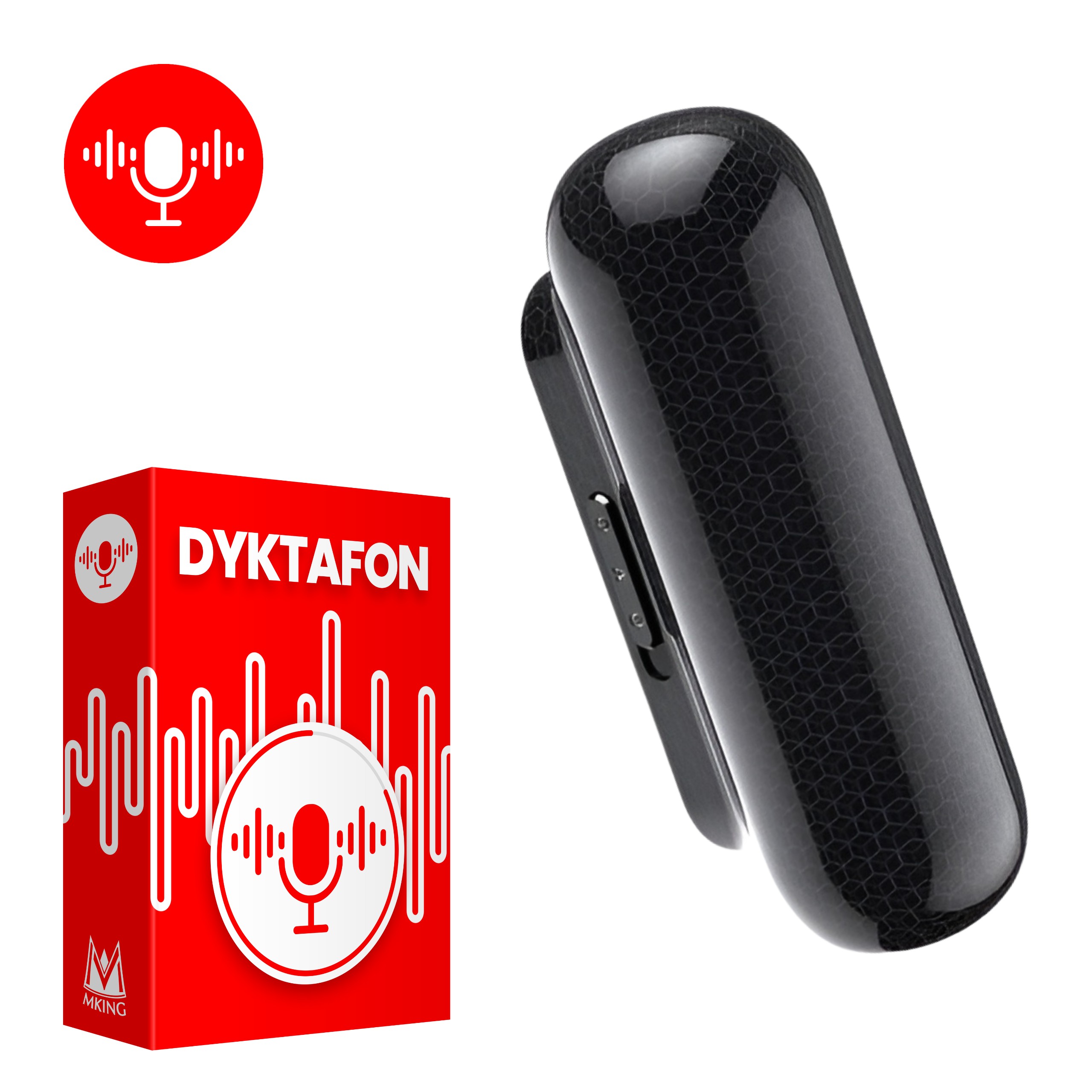 Ukryty dyktafon magnes 20 dni aktywacja głosem 8GB - MK-Q77