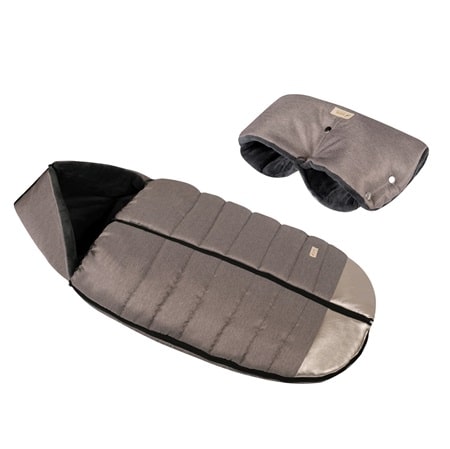 Śpiworek zimowy z mufką Ciemny Beż ZU - 90cm