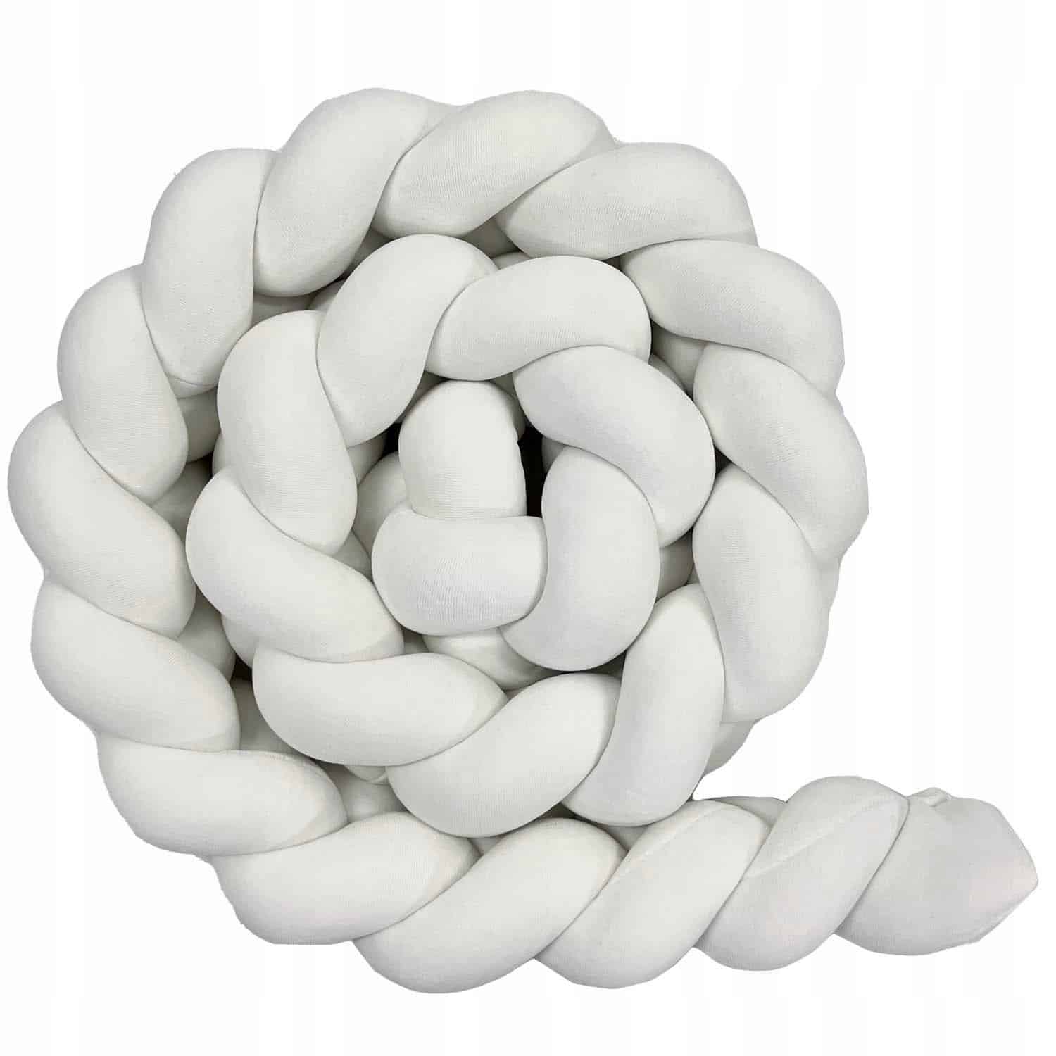 Ochraniacz warkocz welur biały LU - 360 cm