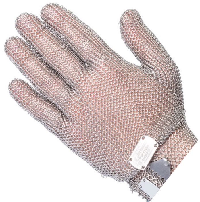 Rękawice robocze Friedrich Munch standard, ze stali nierdzewnej, rozmiar M, srebrny