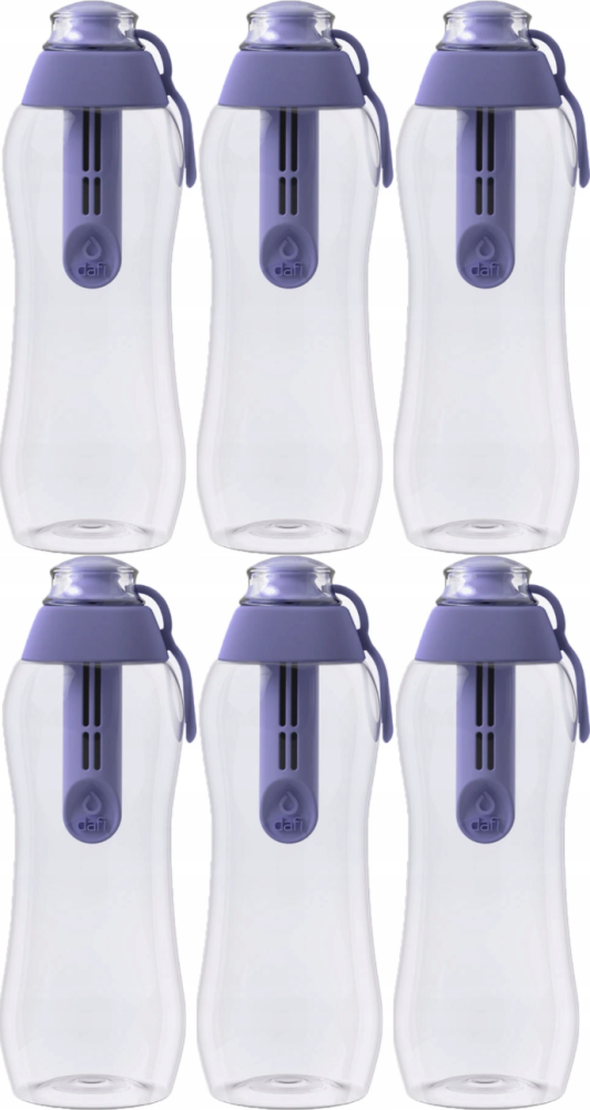 6x Butelka filtrująca Dafi, 0.3l, wrzosowy