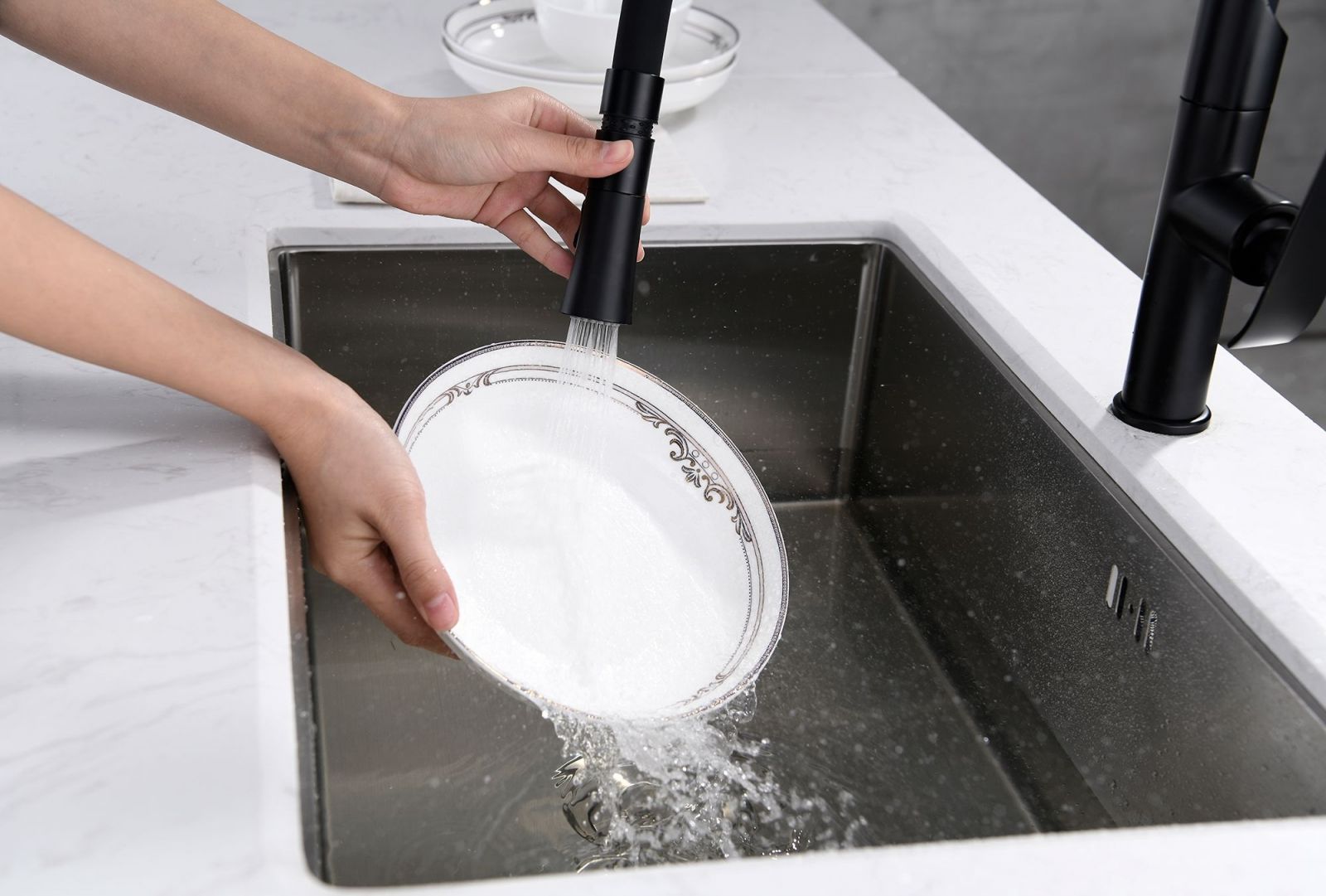 Rea Castor Black bateria kuchenna stojąca czarna REA-B6935