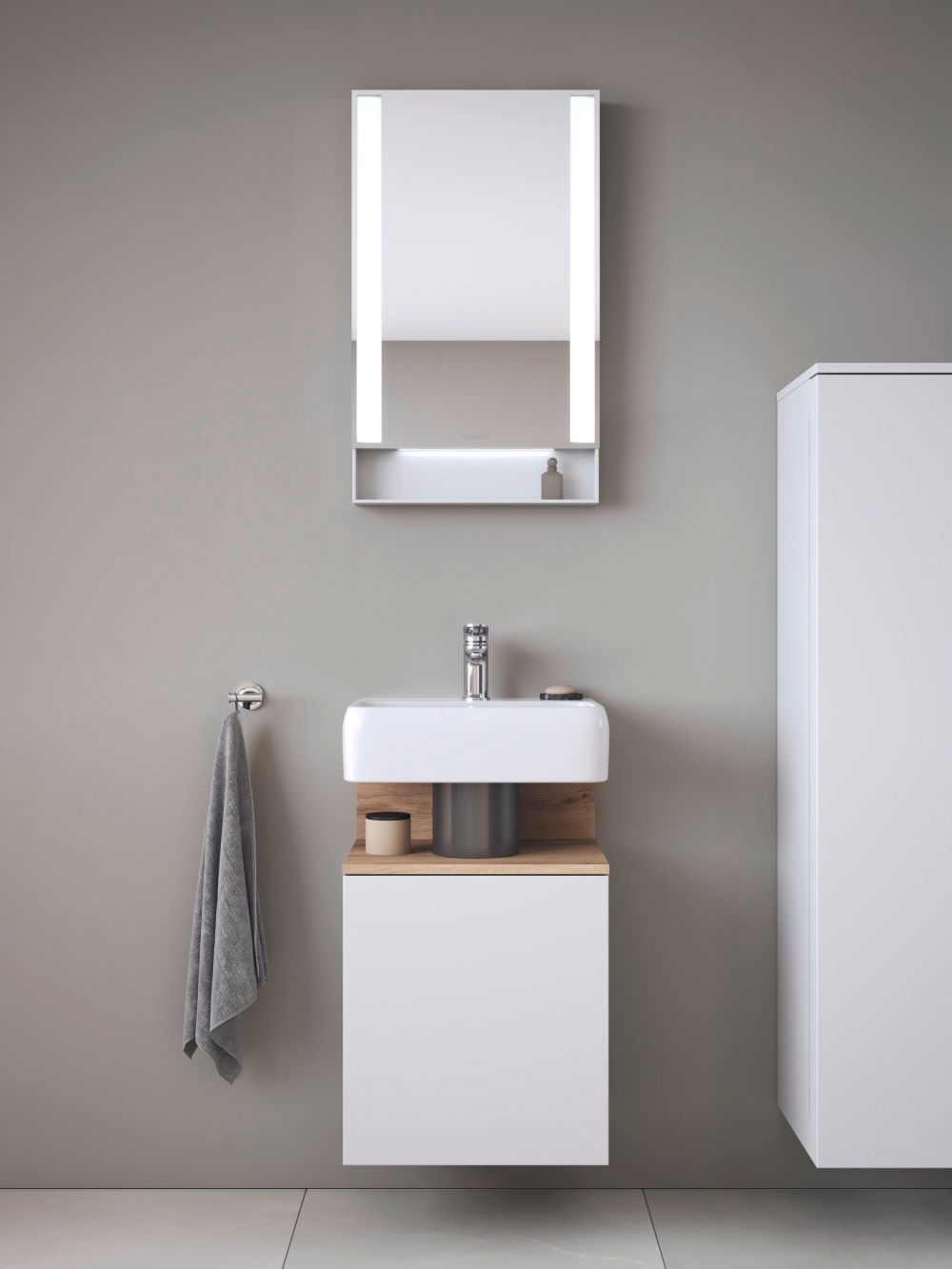 Duravit Qatego umywalka 45x35 cm prostokątna nablatowa biała 0746452000