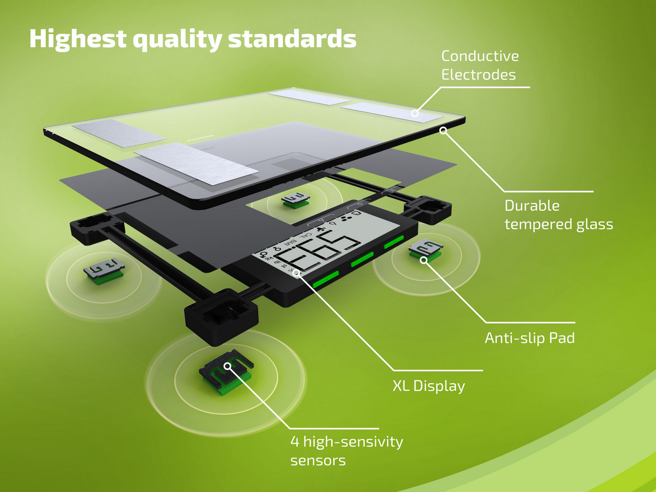 Soehnle Shape Sense Connect 50 waga łazienkowa analityczna czarna/srebrna 63879