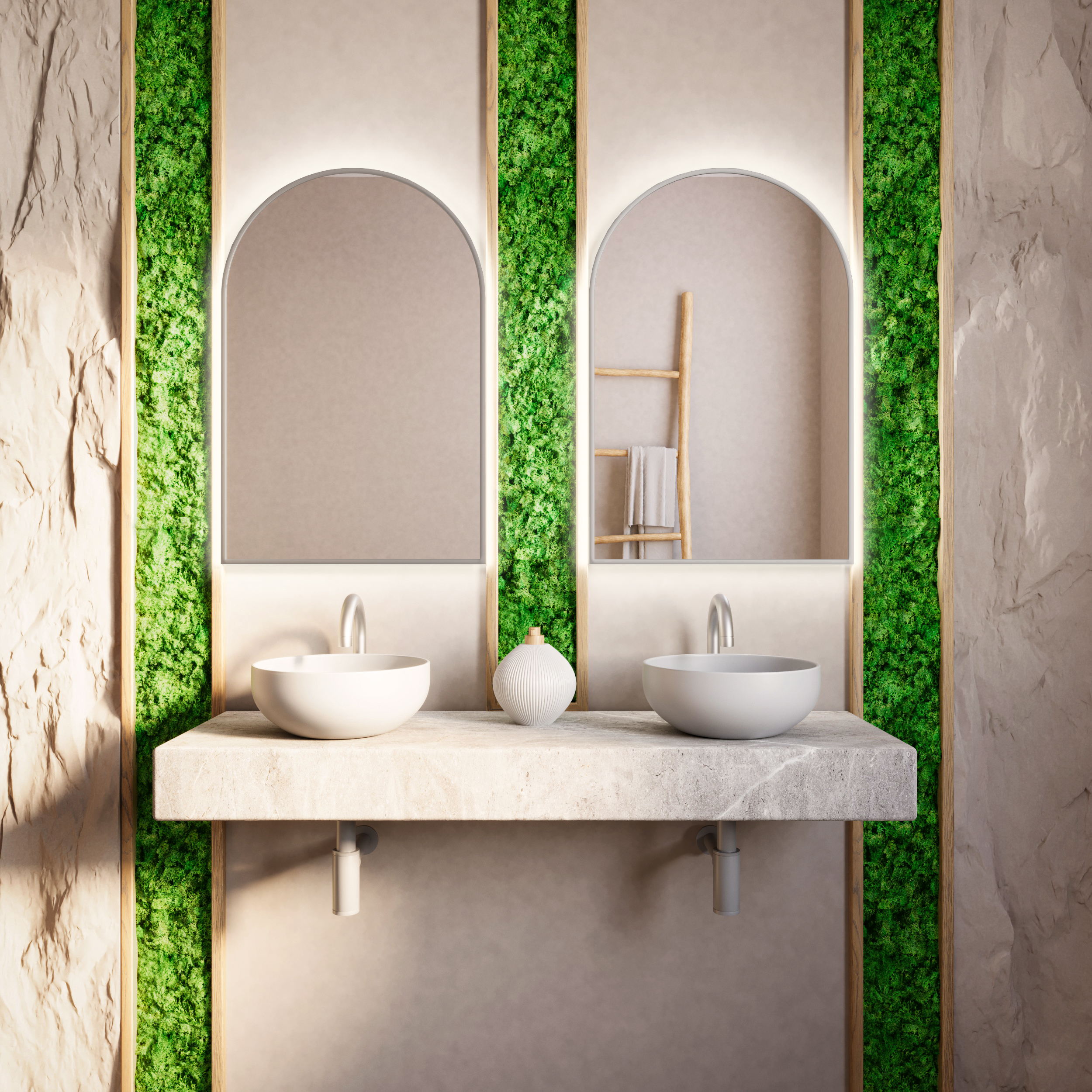 Baltica Design Tiny Border Pastille Cut LED lustro 60x140 cm srebrne barwa neutralna