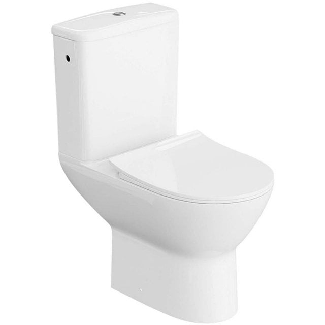 LAVITA Kompakt WC LENTI bezkołnierzowy z deską duroplastową biały