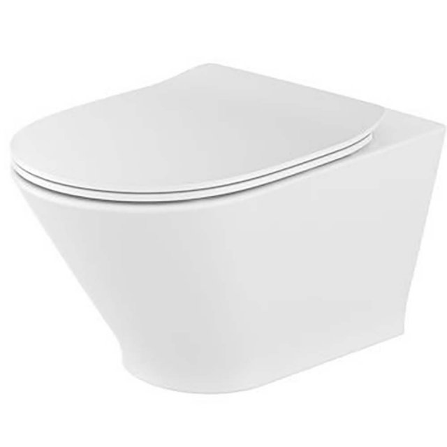 ROCA Miska WC podwieszana GAP ROUND Rimless z deską wolnoopadającą sl