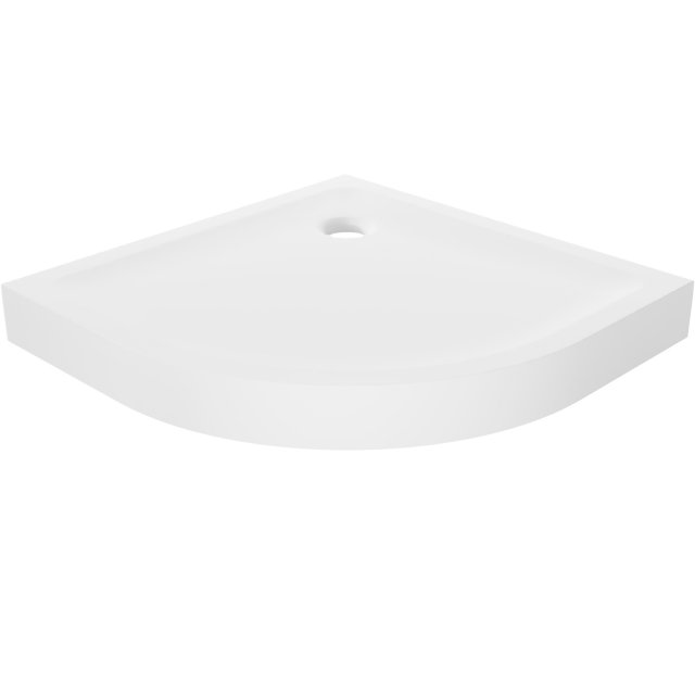 Brodzik półokrągły MARELLE prawy 80x90x11,5 biały TER-0284