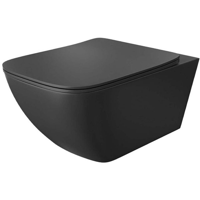 LAVITA Miska WC podwieszana ONIL bezkołnierzowa z deską duroplastową