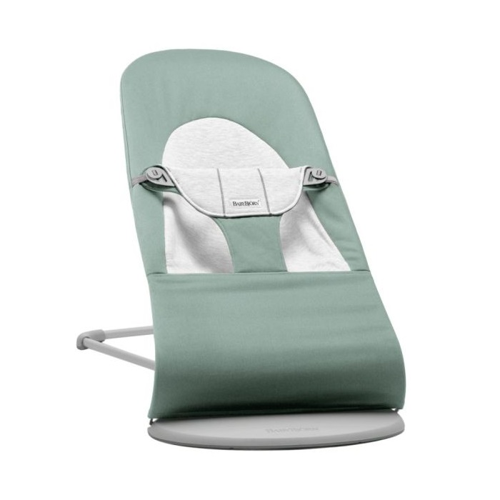BabyBjorn Leżaczek Balance Soft-Woven Jersey Jasnoszałwiowy Szary