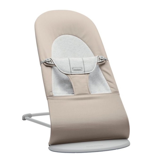 BabyBjorn Leżaczek Balance Soft-Woven Jersey Beżowy Szary