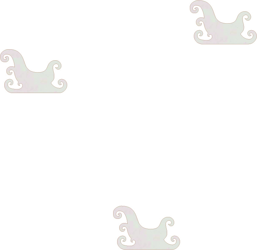 Sanie Mikołaja baza do makramy, kartek, wycinanki, tekturki, scrapki, dekor święta Bożego Narodzenia zawieszka z bermaty zestaw 3