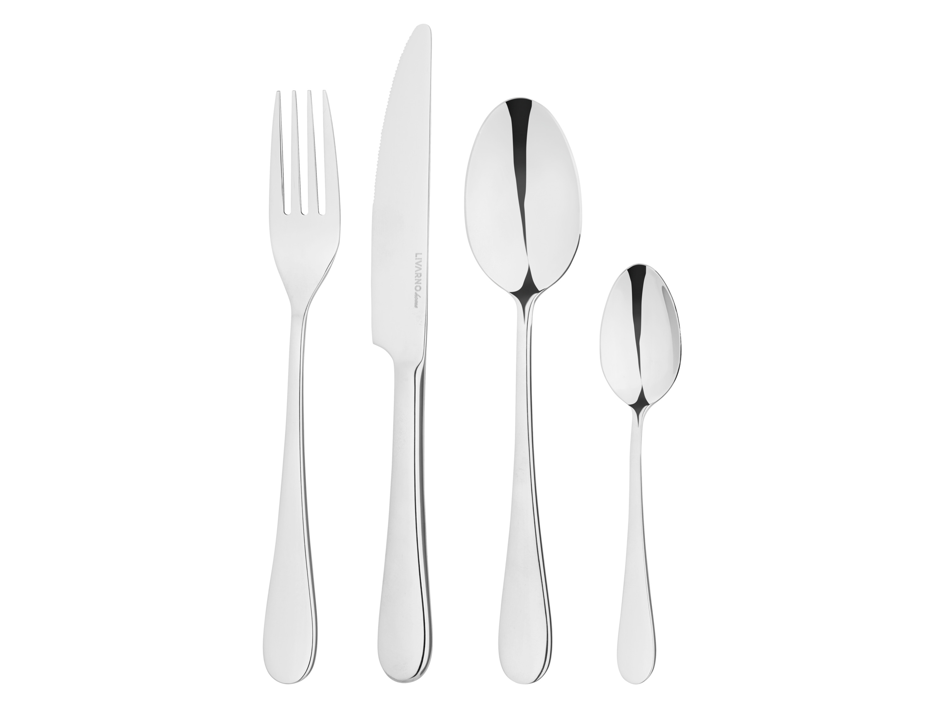 Livarno home Zestaw 24 sztućców ze stali szlachetnej Kolory klasyczne