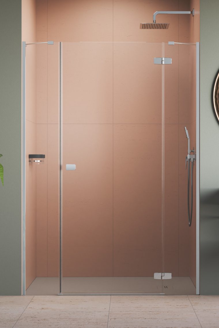 Darmowa Dostawa - Drzwi prysznicowe 130 cm uchylne chrom połysk/szkło przezroczyste Radaway Fuenta Chrome DWJ+S 13840320101R