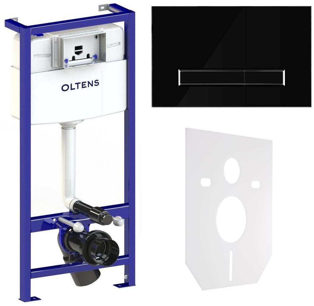 Darmowa Dostawa - Stelaż podtynkowy z przyciskiem i uszczelką do miski wc wiszącej Oltens Triberg abset2059