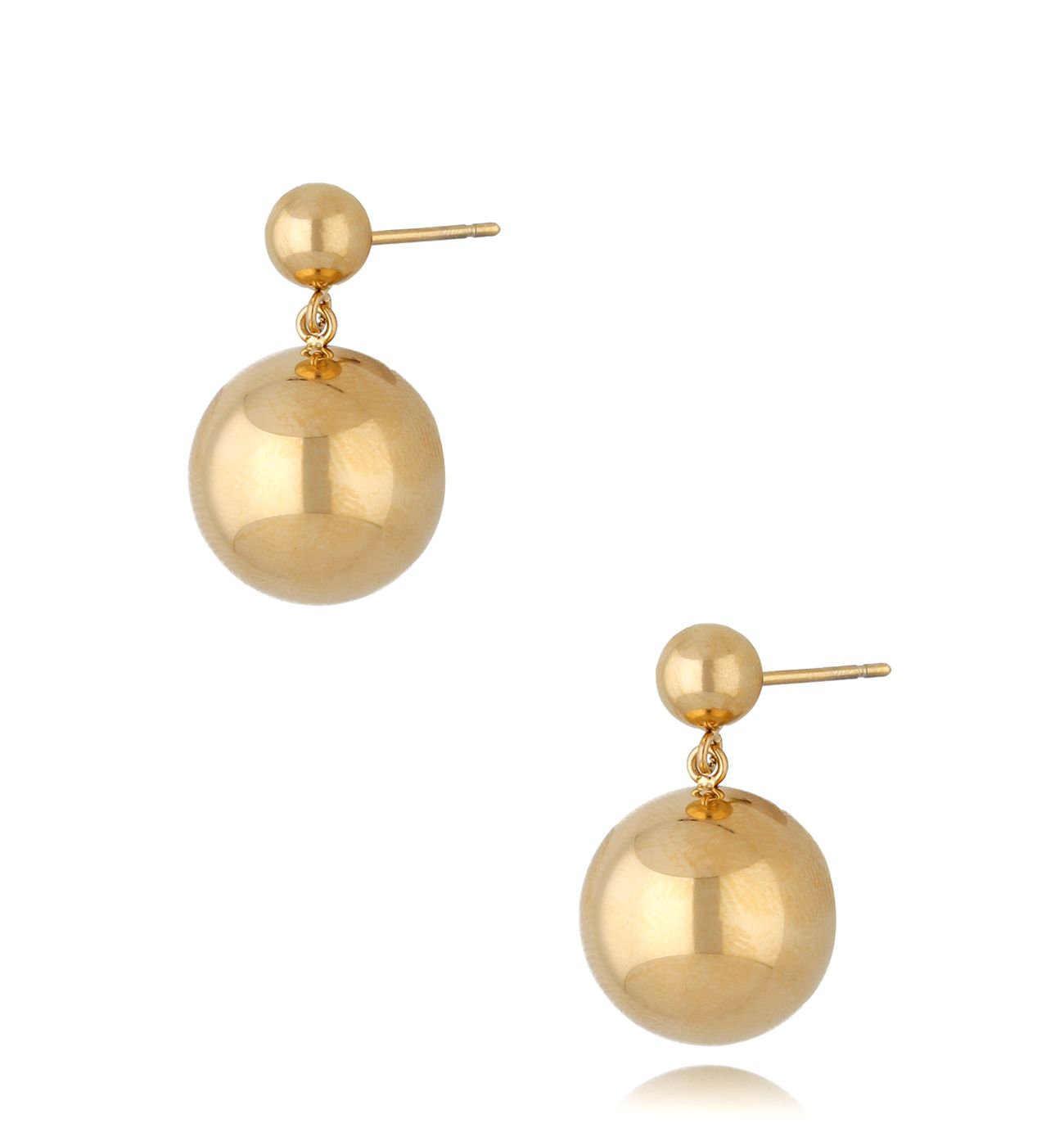 Kolczyki złote Midium Balls - By Dziubeka