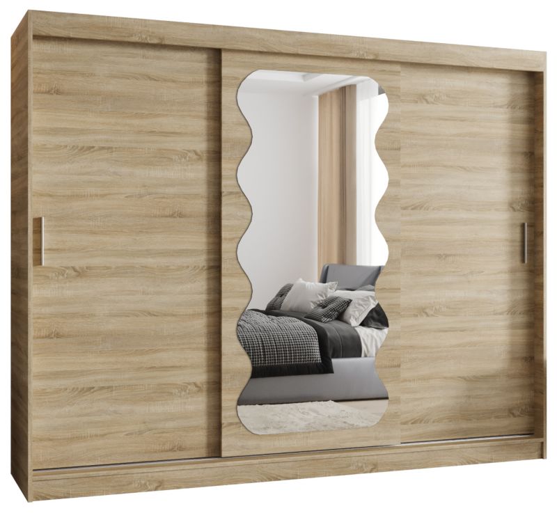 Szafa przesuwna Garderoba Abiks SPOTI 250 dąb sonoma 1szt.