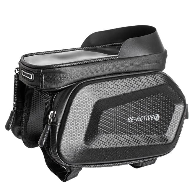 Etui na telefon Be-active.pl sakwa rowerowa wodoodporna na ramę czarny 1 szt.