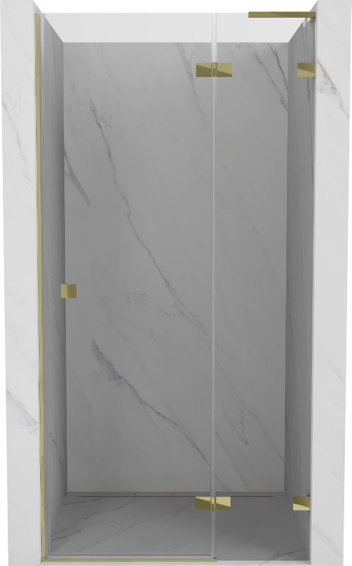 Drzwi prysznicowe uchylne Mexen Lunar L złote 100x200 cm 1 szt.