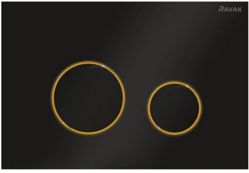 Przycisk WC Ravak Circle czarno złoty