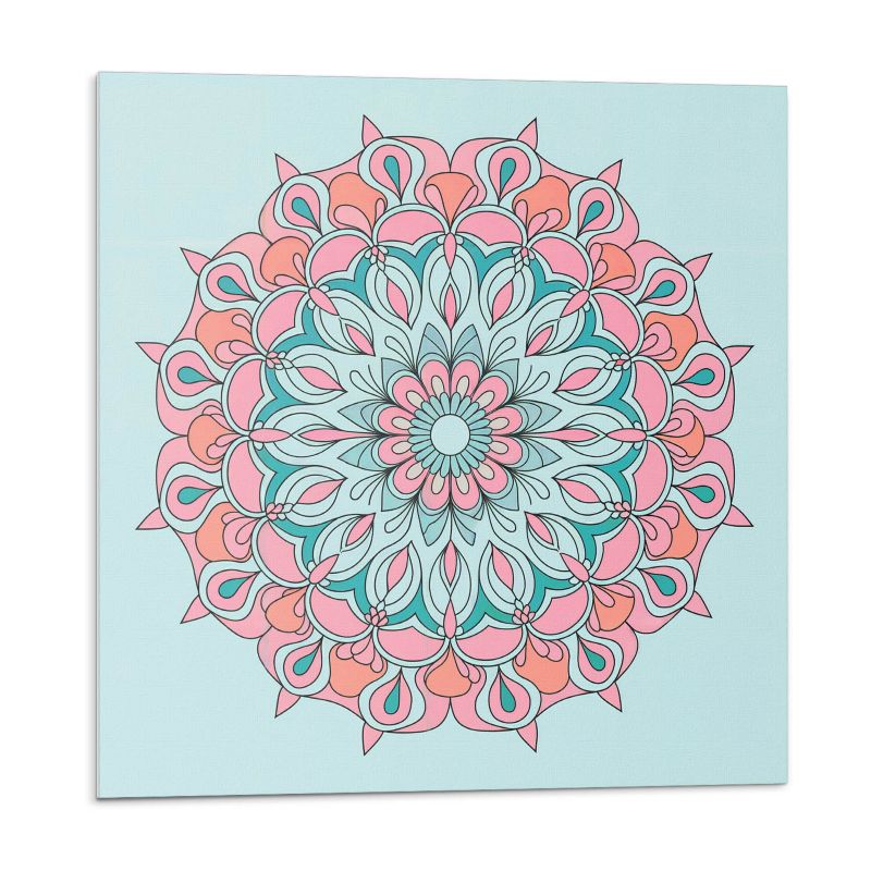 Kafelki samoprzylepne Wallfluent 50x50 cm Mandala ozdobiona liśćmi 4 szt.