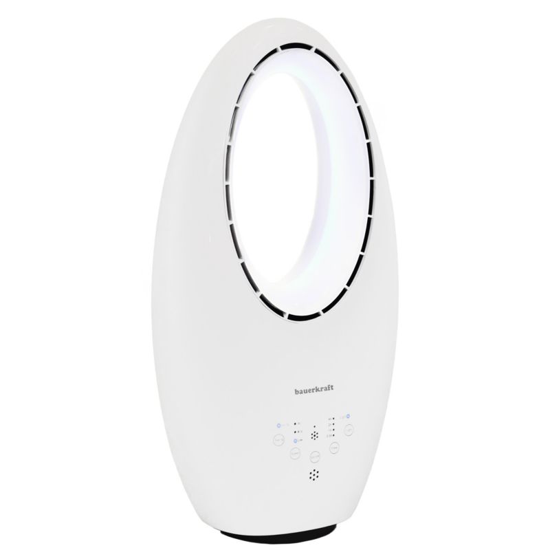 Wentylator bezłopatkowy Bauerkraft podłogowy obrotowy biały 1 szt.