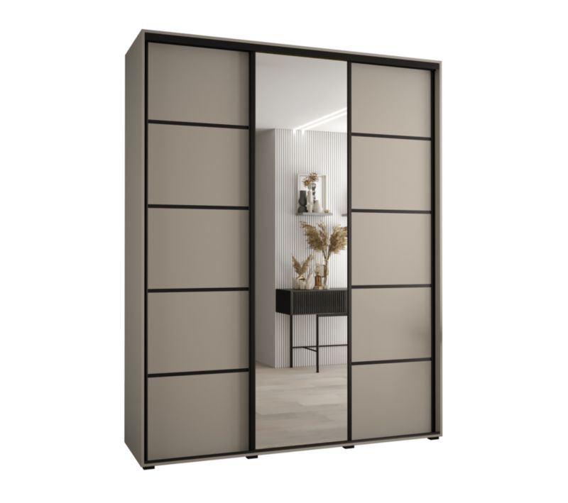 Szafa przesuwna Abiks 45 wysoka Dakota 5 190 kaszmir+kaszmir+czarn 1 szt