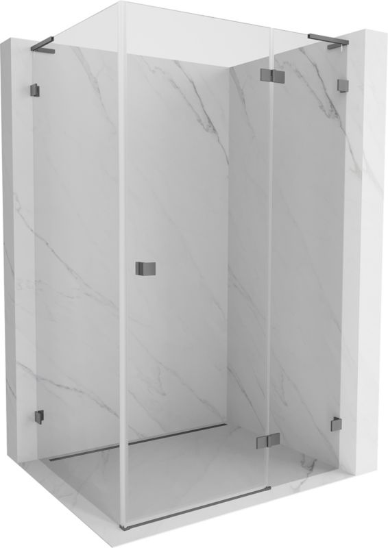 Kabina prysznicowa uchylna Mexen Lunar L transparent gun metal 100x70 cm 1 szt.