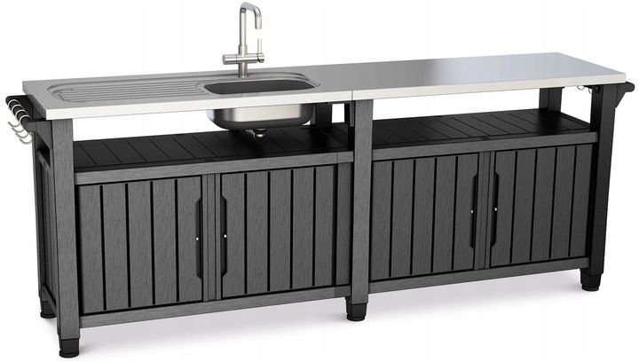 Barek Ogrodowy Keter Unity Chef 415L z Umywalką na Ogród Duży 1 szt