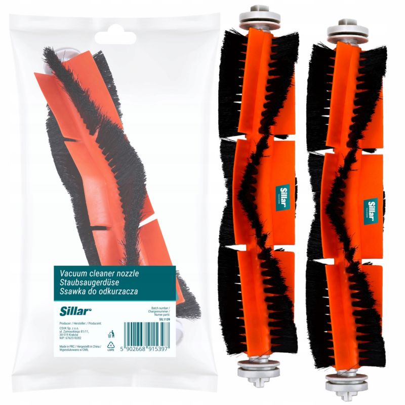 Szczotka do odkurzacza, Sillar, szczotki główne, zamiennik do odkurzacza Xiaomi Robot Vacuum Cleaner, Mi Robot, 19.5cm, 2szt