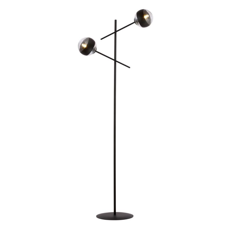 Lampa podłogowa stojąca Emibig Linear czarna 2 x E14 x 10W wym: 150 x 59 x 59 cm - 1 szt.