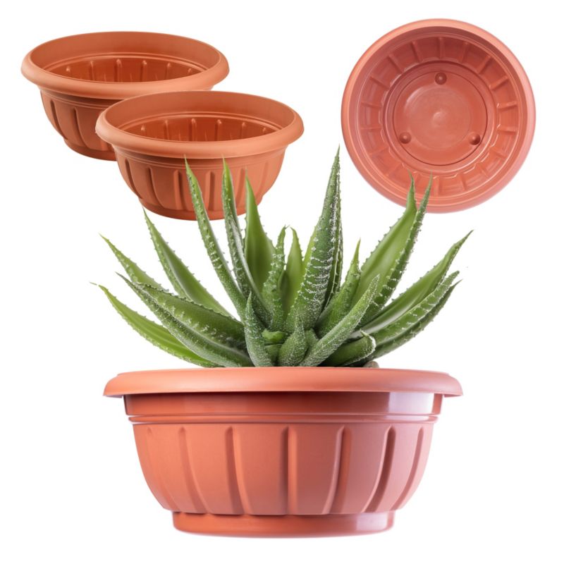 Doniczka KADAX Donica misa Ogrodowa Terakota 34cm 2szt