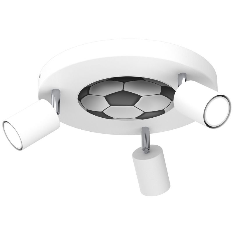 Lampa sufitowa Luminex Fun biało-czarna-szara 3 x GU10 x 8W wym: 10,5 x 30 x 30 cm - 1 szt.