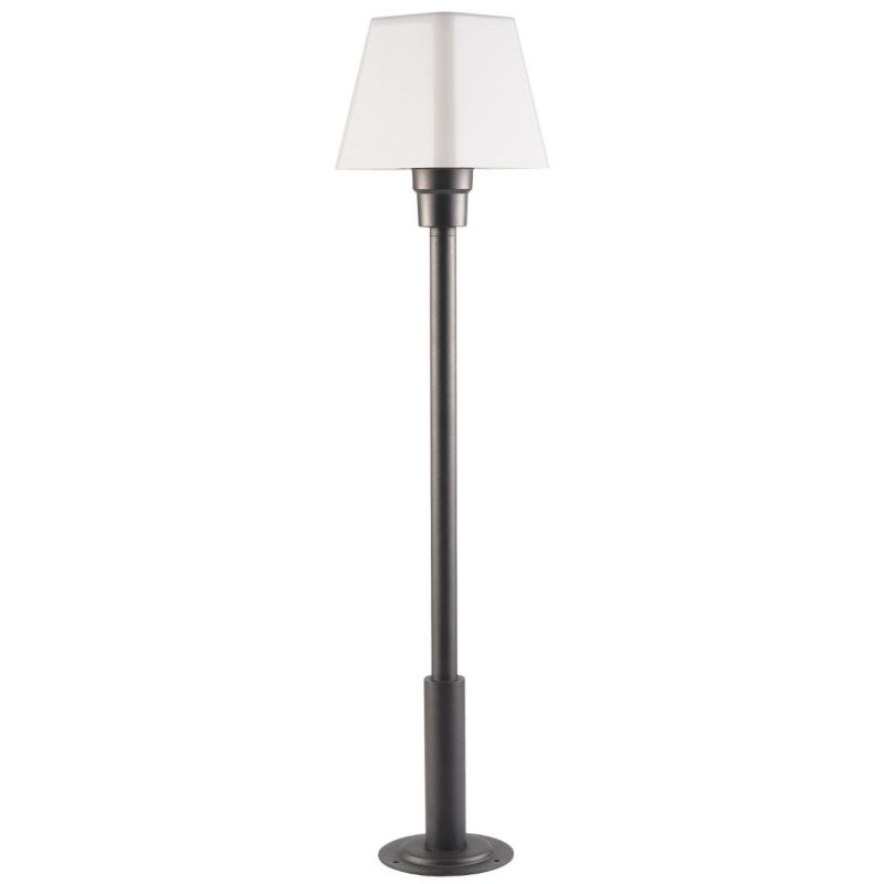 Lampa ogrodowa stojąca Polux Giza biało-czarny mat 1 x E27 x 10W IP44 wym: 78 x 15 x 15 cm - 1 szt.