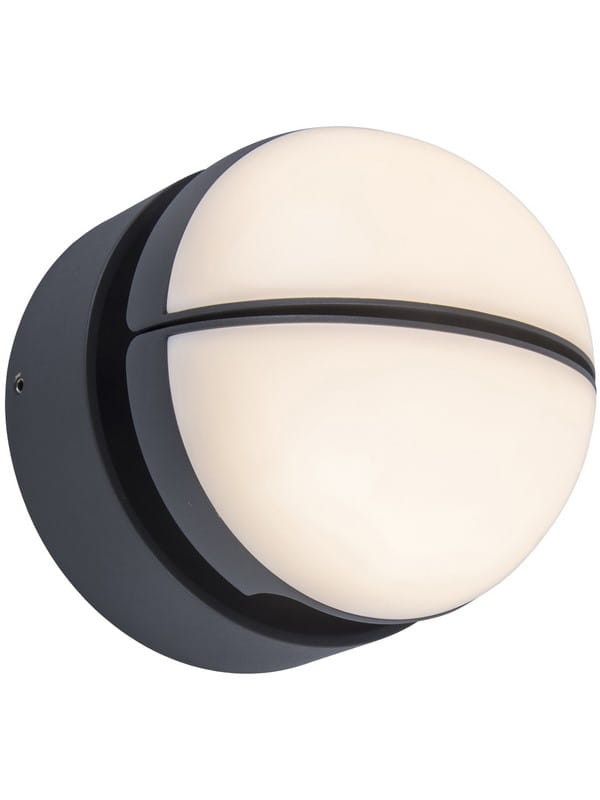 Kinkiet ścienny zewnętrzny Lutec Eklips antracytowo-biały LED 13W 3000K 1000lm IP54 wym: 14,6 x 16,1 x 16,1 cm aluminium - 1 szt.