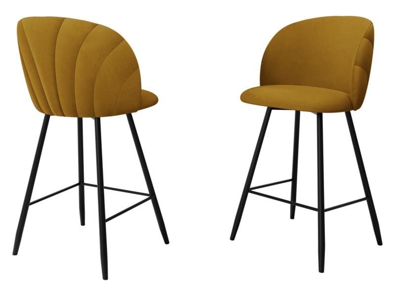 Hoker MIRJAN 24 tapicerowany z oparciem K99 H musztardowy 1 szt.