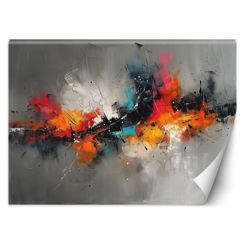 Fototapeta Feeby Kolorowa Abstrakcja Ekspresja na szarym tle 300x210 1 szt