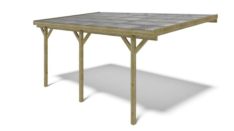 Carport Wiata garażowa ALTANKA 3x5,24 m - 15 m2 - pokrycie PVC