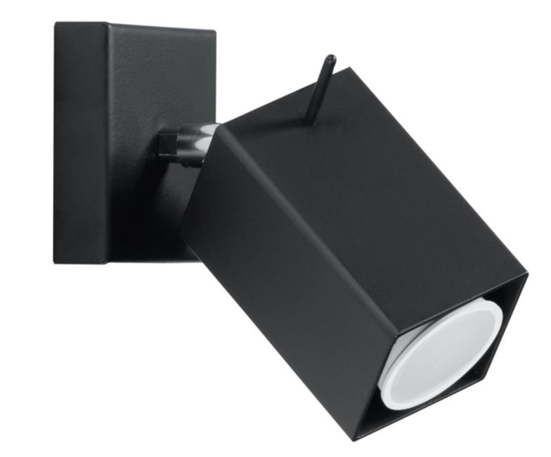 Kinkiet ścienny Sollux Lighting Merida czarno-srebrny 1 x GU10 x 40W IP20 wym: 10 x 15 x 15 cm - 1 szt.
