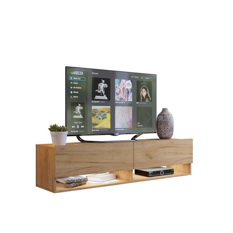 Szafka pod telewizor dąb złoty 175 cm QUAD