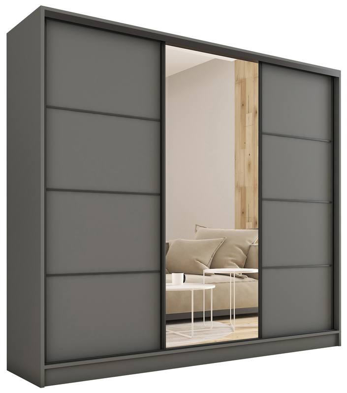 Szafa przesuwna z lustrem do sypialni 200 cm LOFT