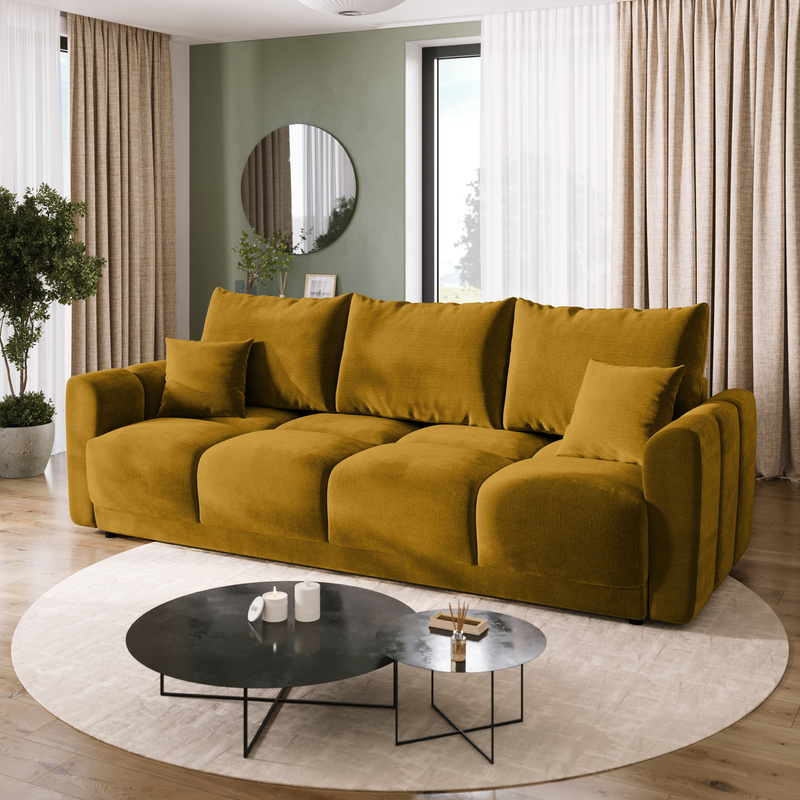 Rozkładana sofa z funkcją spania NUBES welur