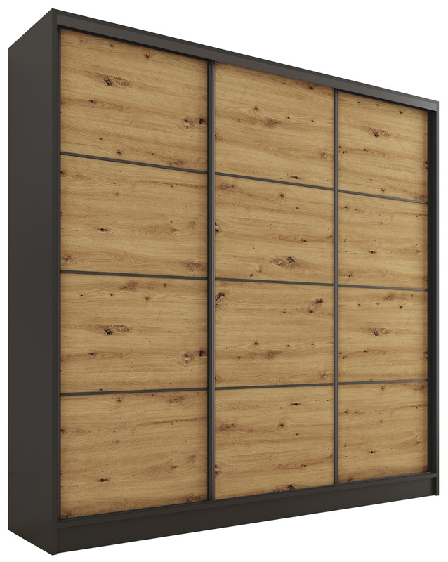 Szafa przesuwna 180 cm dąb artisan LOFT