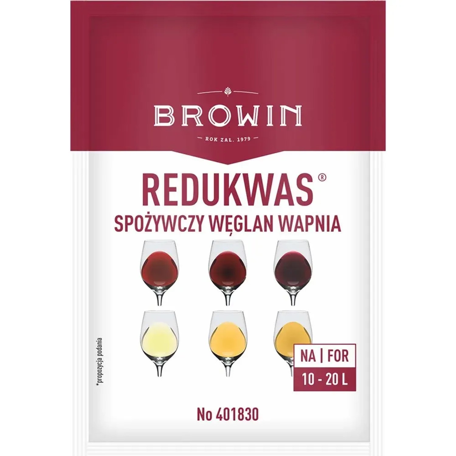 Regulator kwasowości węglan wapnia - 15 g